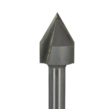 37-82 - Solid Carbide Tipped Router Bit, 2 Flute, Lettering Bit, 1in Cut Diameter